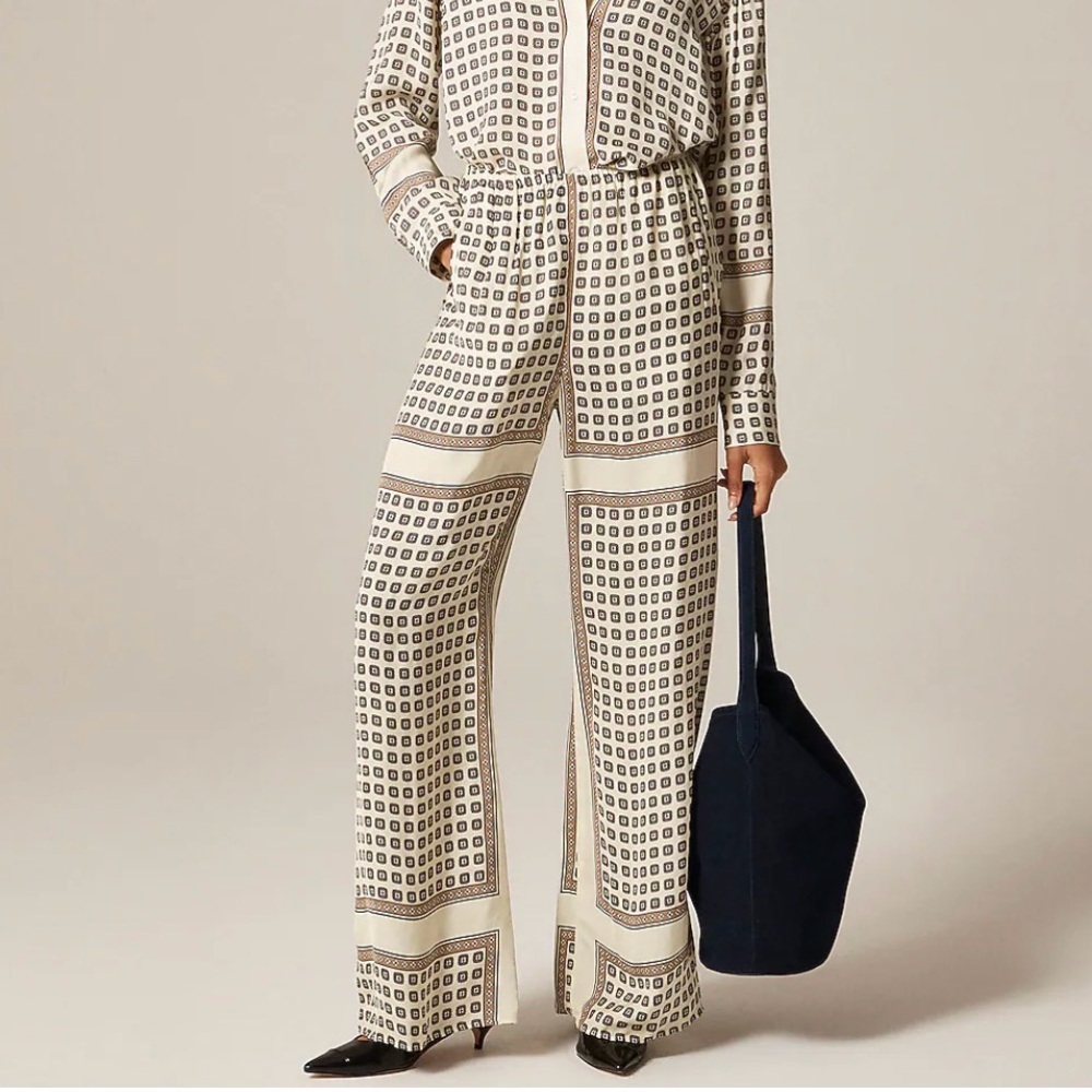 J. Crew NWT Cosmo Pant in foulard print in Large Tall